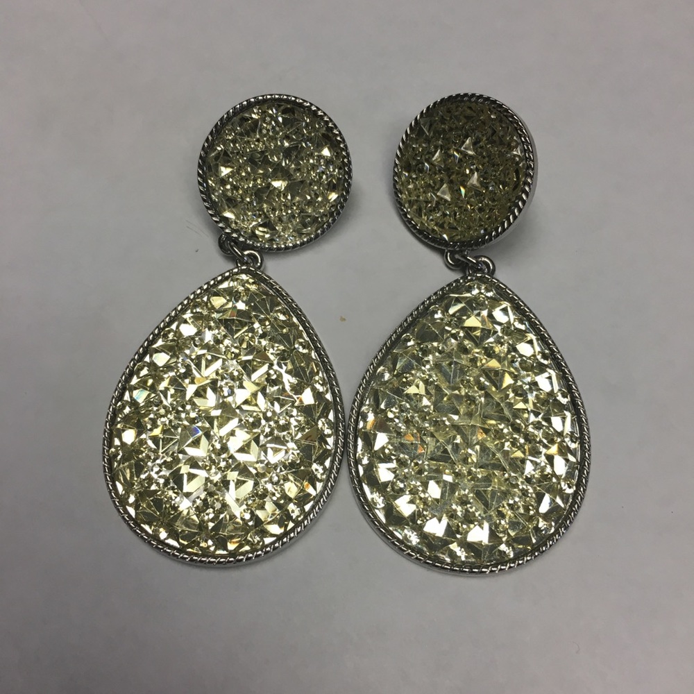 Large tear drop earrings